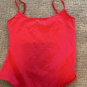 red free people bodysuit